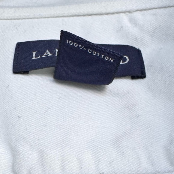 Land’s End Oxford Button Down White Long Sleeve Shirt 100% Cotton - Picture 9 of 9